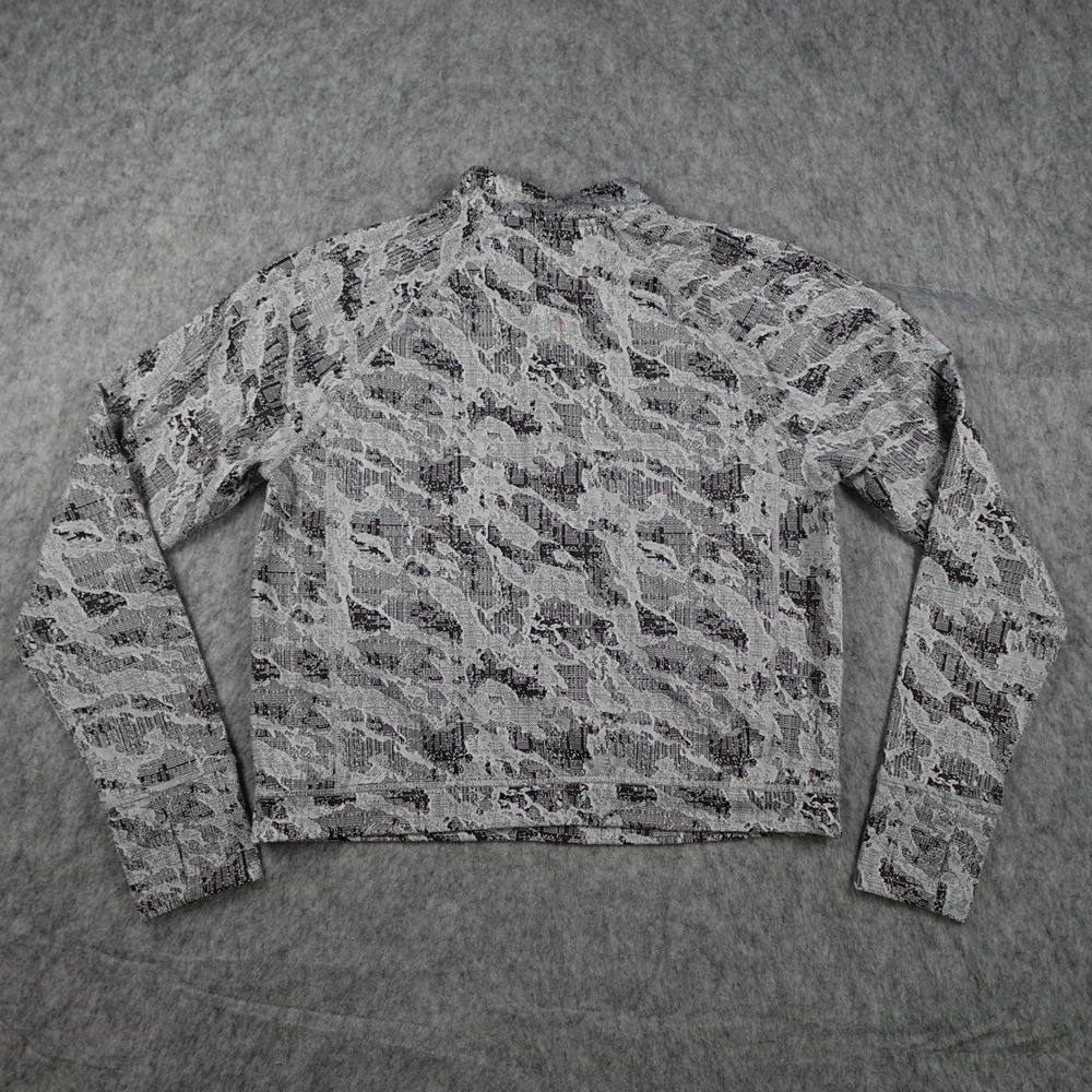 Spyder Top Women S/M? Gray 1/4 Zip Mock Neck Long Sleeve Active Pullover Cropped - Picture 5 of 9